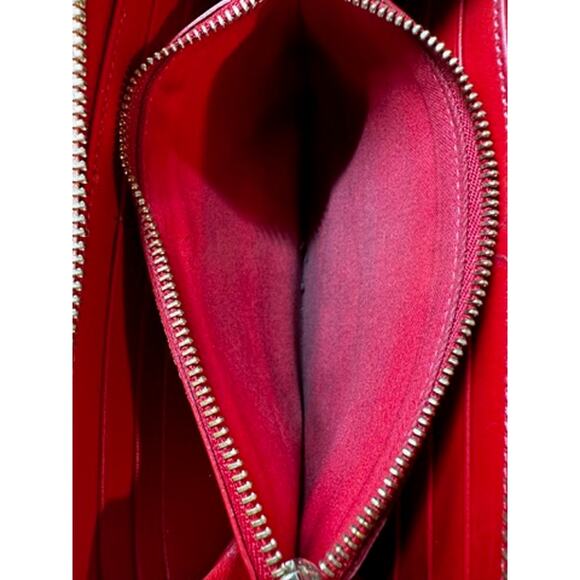 CHRISTIAN LOUBOUTIN‎ Empire Panettone Spiked Zip Around Wallet Orange - Picture 14 of 16